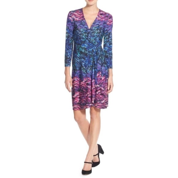 bcbgmaxazria Adele' Print Jersey Wrap Dress - Picture 2 of 9